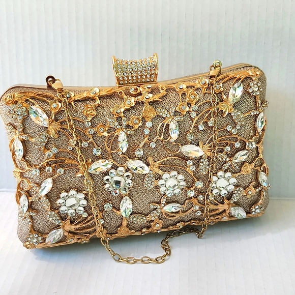 ELEGANT HARD SHELL EVENING BAG - Picture 2 of 10